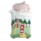 Dynebetrk st HappyFriday Mr Fox Red riding hood  Multifarvet Seng 80 2 Dele #1