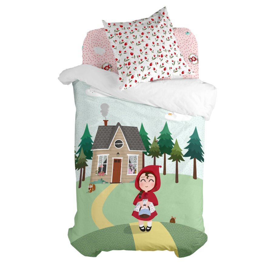 Dynebetrk st HappyFriday Mr Fox Red riding hood  Multifarvet Seng 80 2 Dele #1