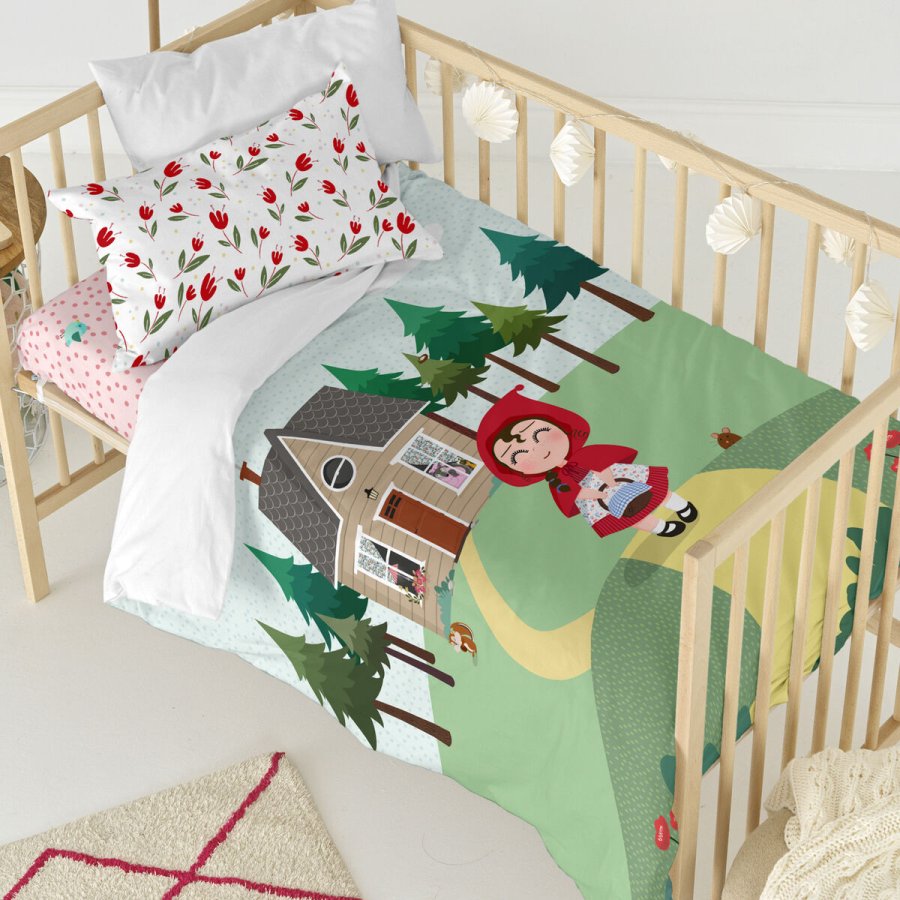 Dynebetrk st HappyFriday Mr Fox Red riding hood  Multifarvet Vugge til baby 2 Dele #11
