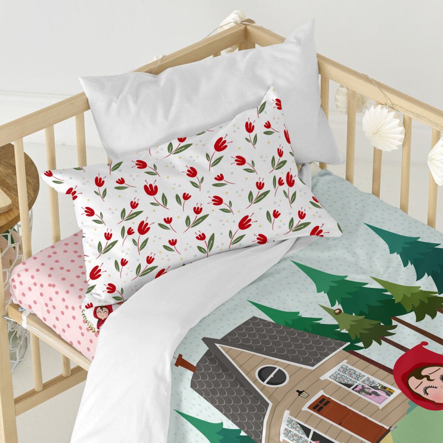 Dynebetrk st HappyFriday Mr Fox Red riding hood  Multifarvet Vugge til baby 2 Dele #21