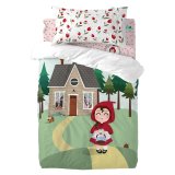 Dynebetrk st HappyFriday Mr Fox Red riding hood  Multifarvet Vugge til baby 2 Dele #26