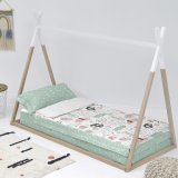 Dynebetrk uden fyld HappyFriday Moshi Moshi Best buddies Multifarvet 105 x 200 cm #2