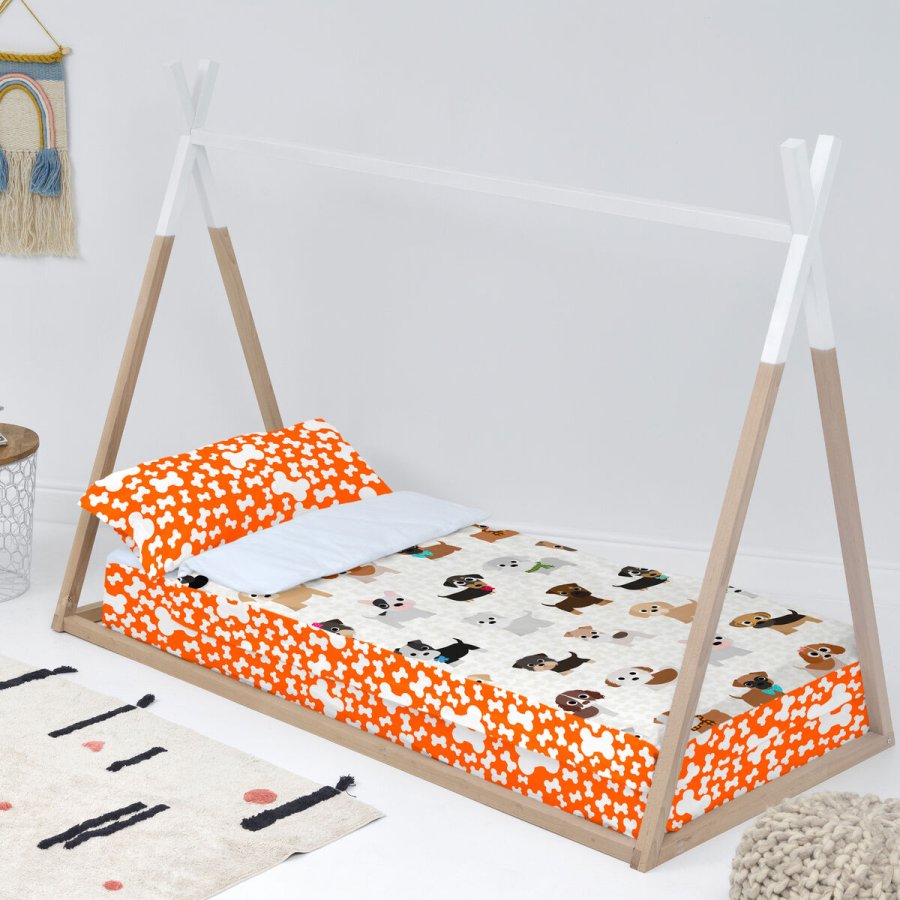 Dynebetrk uden fyld HappyFriday Mr Fox Dogs Multifarvet 105 x 200 cm #2