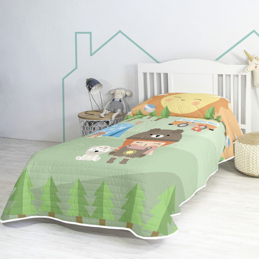 Sengetppe (vattppe) HappyFriday Happynois Multifarvet 200 x 260 cm Camping #2