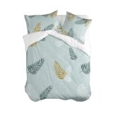 Nordisk cover HappyFriday Blanc Foliage Mint Multifarvet 220 x 220 cm #1