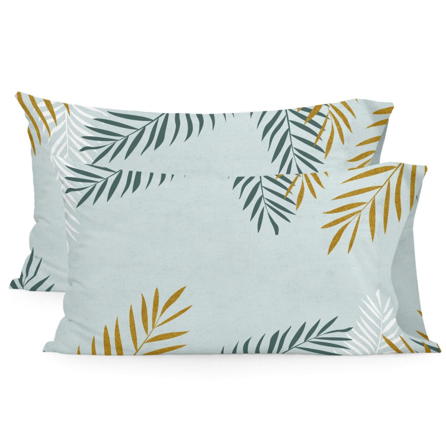 Pudebetrk HappyFriday Blanc Foliage Mint Multifarvet 50 x 75 cm (2 enheder) #1