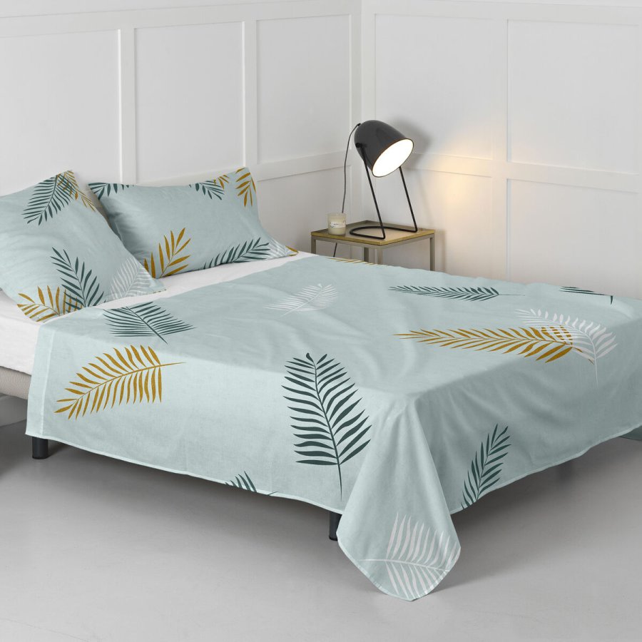 Toplagen HappyFriday Blanc Foliage Mint Multifarvet 210 x 270 cm #2