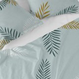 Toplagen HappyFriday Blanc Foliage Mint Multifarvet 210 x 270 cm #3