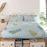 Toplagen HappyFriday Blanc Foliage Mint Multifarvet 210 x 270 cm #5