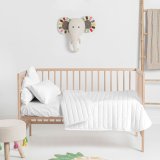Sengetppe (vattppe) HappyFriday Basic Kids Dash Hvid 100 x 130 cm #2