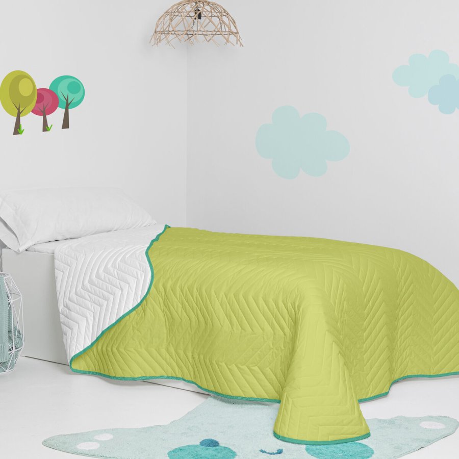 Sengetppe (vattppe) HappyFriday Basic Kids Arista Grn 180 x 260 cm #3