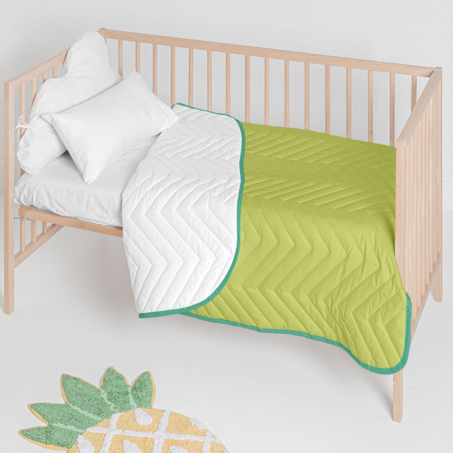 Sengetppe (vattppe) HappyFriday Basic Kids Arista Grn 100 x 130 cm #2