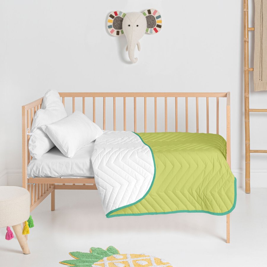 Sengetppe (vattppe) HappyFriday Basic Kids Arista Grn 100 x 130 cm #3