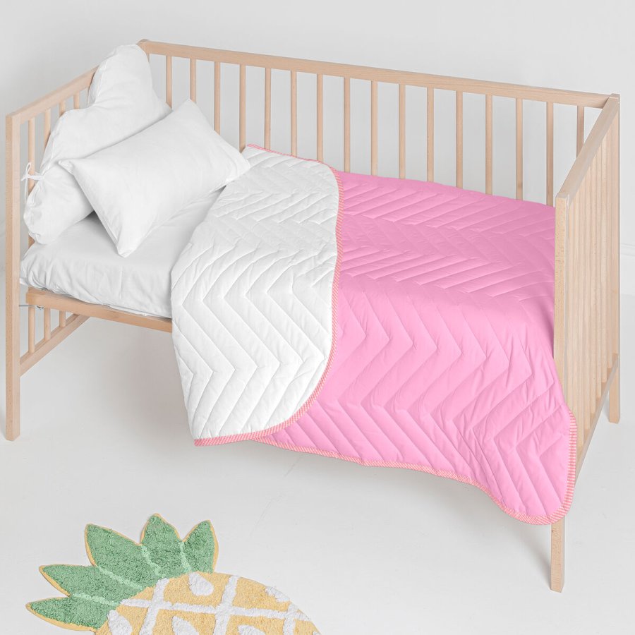 Sengetppe (vattppe) HappyFriday Basic Kids Arista Pink 100 x 130 cm #2