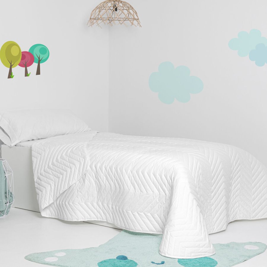 Sengetppe (vattppe) HappyFriday Basic Kids Arista Hvid 200 x 260 cm #3