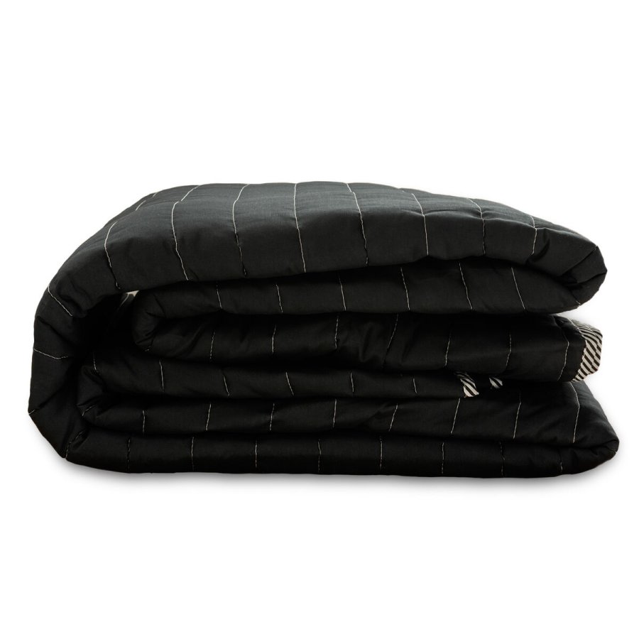 Sengetppe med to sider HappyFriday Basic Dash Sort 260 x 260 cm #3