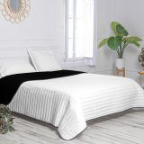 Sengetppe med to sider HappyFriday Basic Dash Sort 260 x 260 cm #6