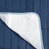 Sengetppe med to sider HappyFriday Basic Dash Hvid Marinebl 180 x 260 cm #26