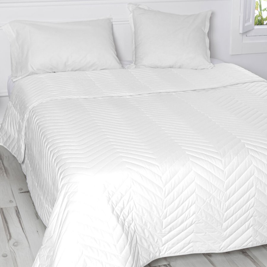 Sengetppe (vattppe) HappyFriday Arista Hvid 270 x 260 cm #6