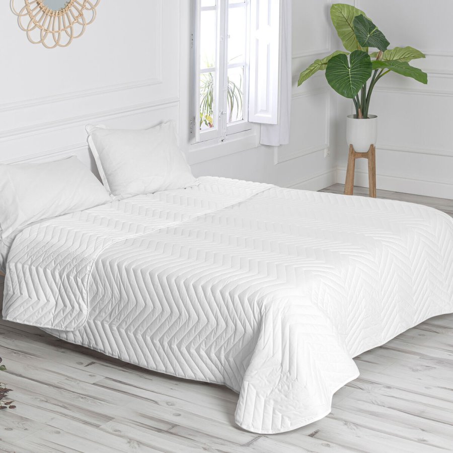 Sengetppe (vattppe) HappyFriday Arista Hvid 270 x 260 cm #16