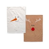 Karklud HappyFriday Xmas Snowmates Multifarvet 70 x 50 cm (2 enheder) #1