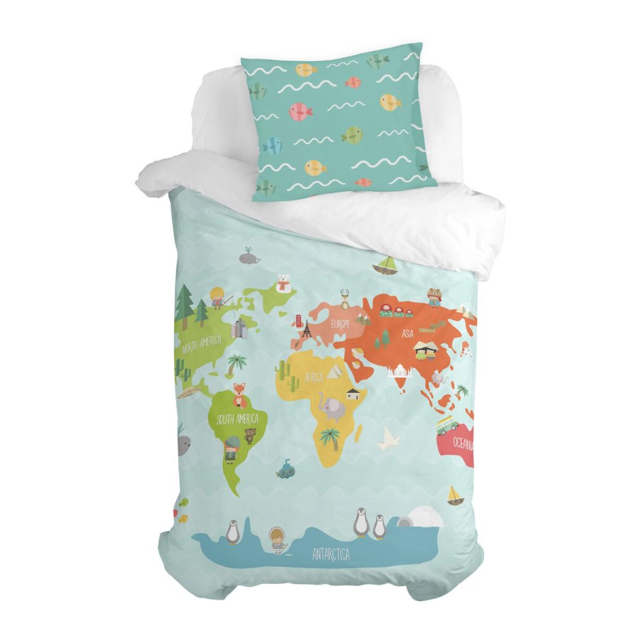 Pudebetrk HappyFriday Happynois World map Multifarvet 60 x 70 cm #3