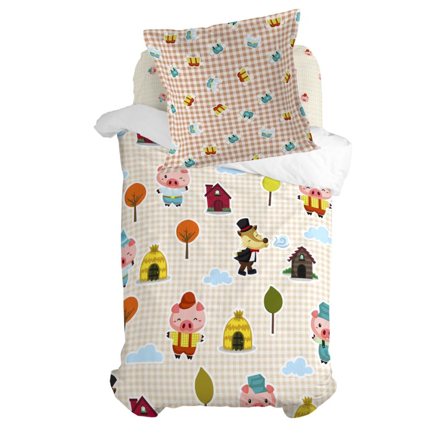 Pudebetrk HappyFriday Mr Fox Piggys Vichy Multifarvet 80 x 80 cm #4