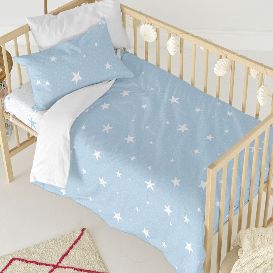 Dynebetrk st HappyFriday Basic Kids Bl Vugge til baby 2 Dele #6