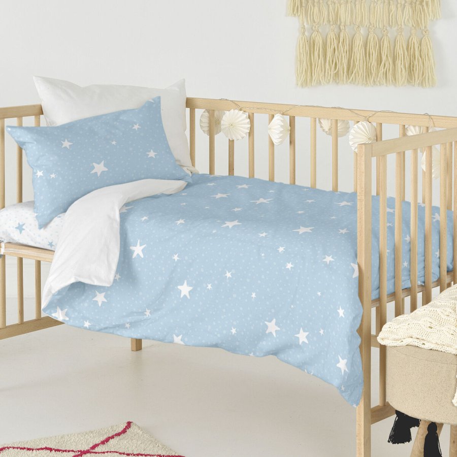 Dynebetrk st HappyFriday Basic Kids Bl Vugge til baby 2 Dele #16
