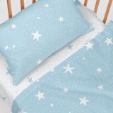 Sengetj st HappyFriday Basic Kids Little star Bl Vugge til baby 2 Dele #3