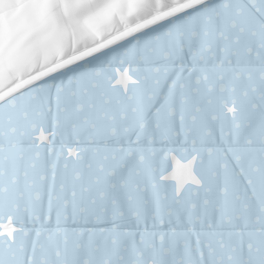 Sengetppe (vattppe) HappyFriday BASIC KIDS Bl 100 x 130 cm Vugge til baby #1