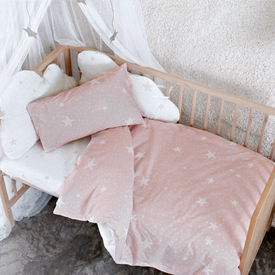 Dynebetrk st HappyFriday Basic Kids Pink Vugge til baby 2 Dele #6