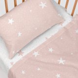 Sengetj st HappyFriday Basic Kids Little star Pink Vugge til baby 2 Dele #3
