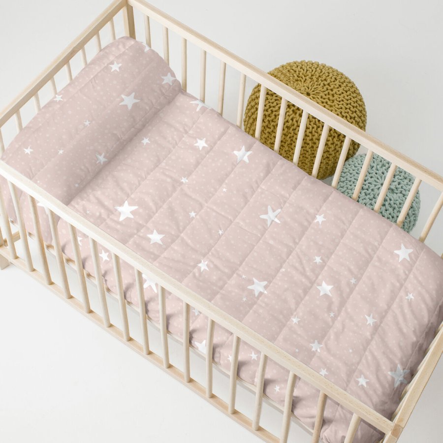Sengetppe (vattppe) HappyFriday BASIC KIDS Pink 100 x 130 cm Vugge til baby #11