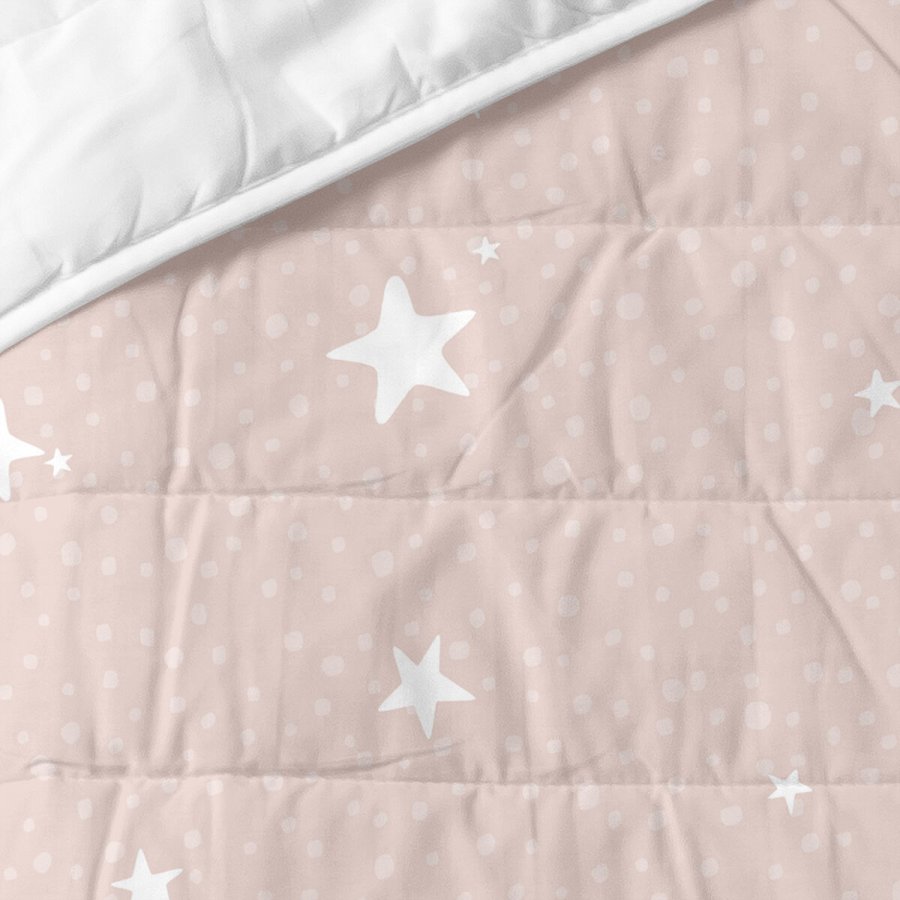 Sengetppe (vattppe) HappyFriday BASIC KIDS Pink 100 x 130 cm Vugge til baby #1