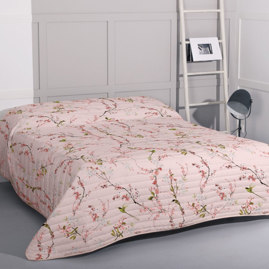 Sengetppe (vattppe) HappyFriday HF Chinoiserie Multifarvet Pink 240 x 260 cm #11