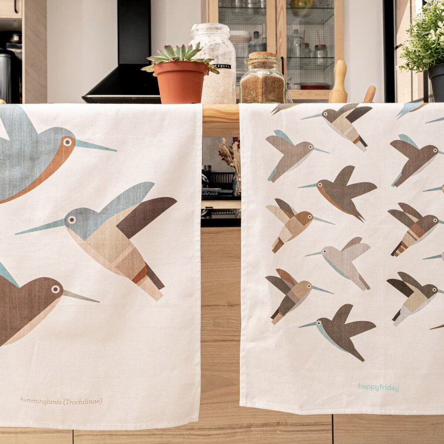 Karklud HappyFriday Colibri delphinae Multifarvet 70 x 50 cm (2 enheder) #31