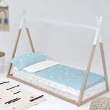 Vatteret sengetj med lynls HappyFriday Basic Little Star Bl 105 x 200 cm #2