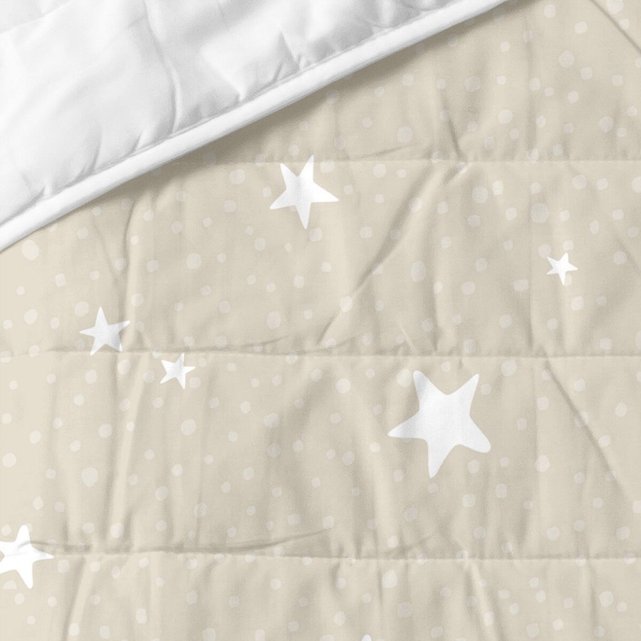 Sengetppe (vattppe) HappyFriday BASIC KIDS Beige 100 x 130 cm Vugge til baby #1