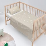Sengetj st HappyFriday Basic Kids Little star Beige Vugge til baby 2 Dele #2