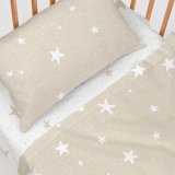 Sengetj st HappyFriday Basic Kids Little star Beige Vugge til baby 2 Dele #3