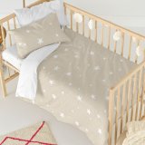 Dynebetrk st HappyFriday Basic Kids Beige Vugge til baby 2 Dele #6