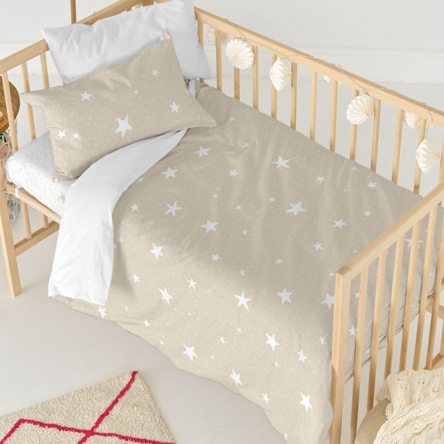 Dynebetrk st HappyFriday Basic Kids Beige Vugge til baby 2 Dele #6