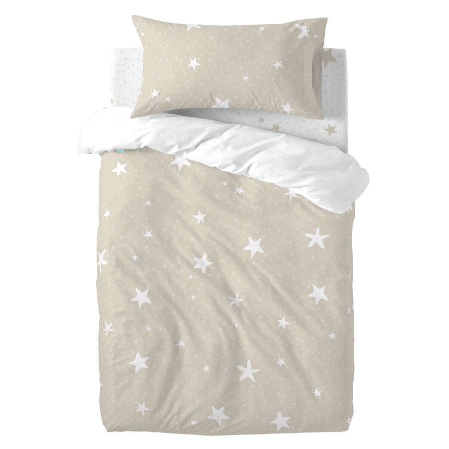 Dynebetrk st HappyFriday Basic Kids Beige Vugge til baby 2 Dele #1