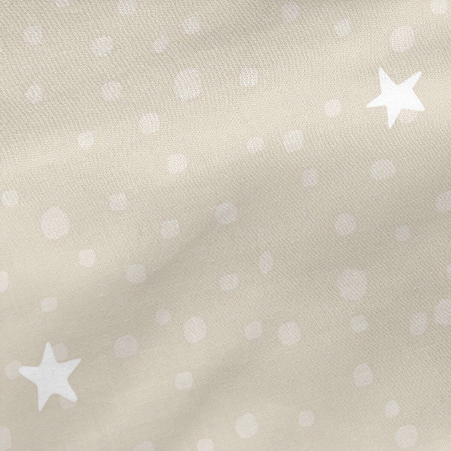 Vatteret sengetj med lynls HappyFriday Basic Little Star Beige 105 x 200 cm #5