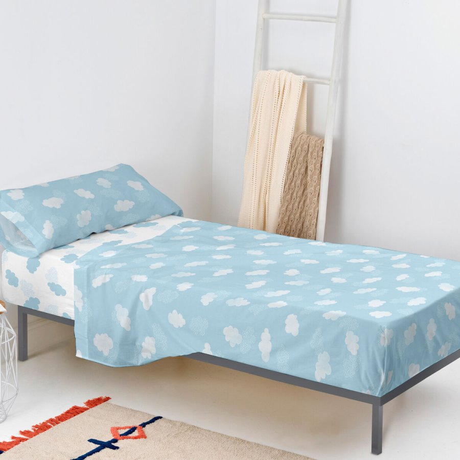 Sengetj st HappyFriday Basic Kids Clouds Bl Seng 105 180 x 270 cm 2 Dele #3