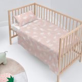 Sengetj st HappyFriday Basic Kids Clouds Pink Vugge til baby 2 Dele #2