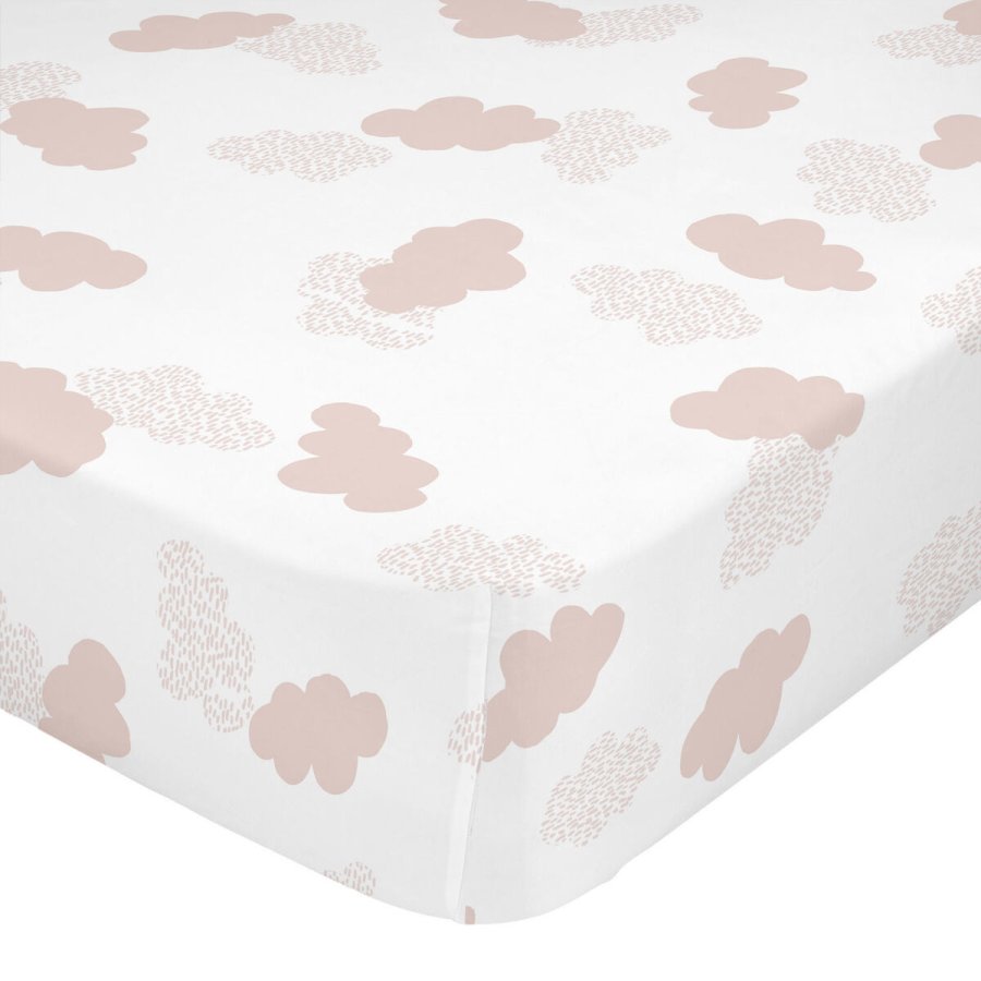 bundplastik HappyFriday BASIC KIDS Hvid Pink 70 x 140 x 14 cm Skyer #1