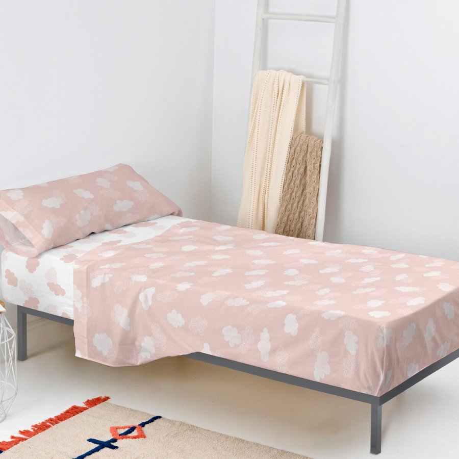 Sengetj st HappyFriday Basic Kids Clouds Pink Seng 105 180 x 270 cm 2 Dele #2