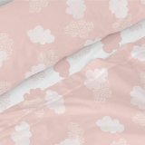 Sengetj st HappyFriday Basic Kids Clouds Pink Seng 105 180 x 270 cm 2 Dele #3